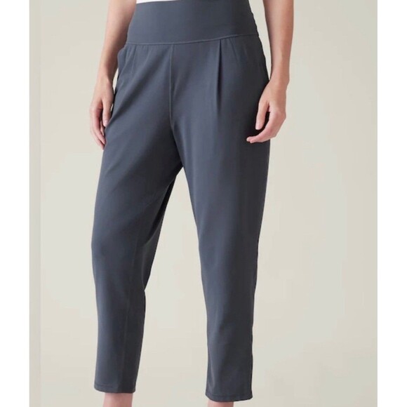 ATHLETA Elation Pants Size XS Comfort Soft Athletic Jogger Pockets Slate Blue‎ - Picture 1 of 12